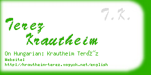 terez krautheim business card